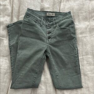 Madewell Women's High Rise Olive Jeans